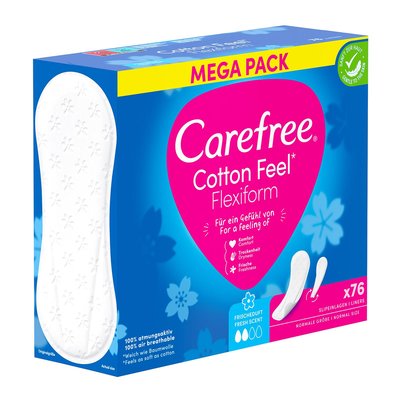 Image of Carefree Cotton Flexiform Frischeduft Slipeinlagen