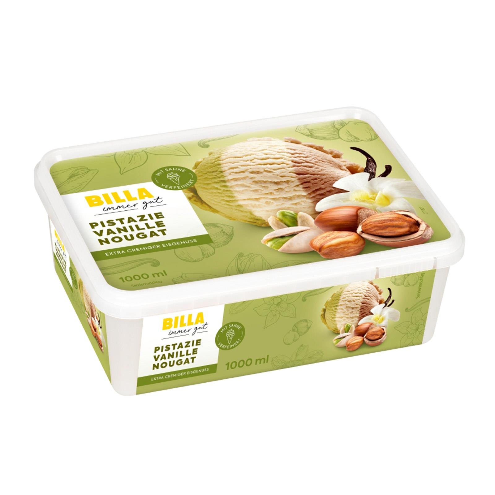 BILLA Pistazie Vanille Nougat Eis BILLA Online Shop