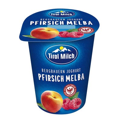 Bild von Tirol Milch Joghurt Pfirsich-Melba