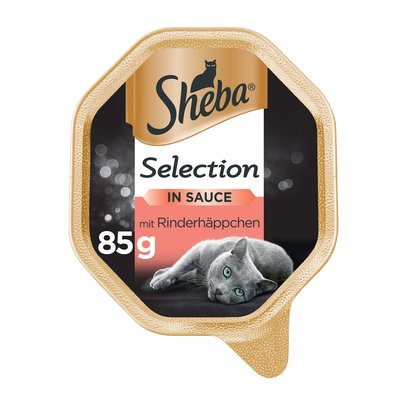 Image of Sheba Selection in Sauce mit Rinderhäppchen