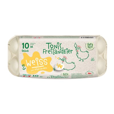 Bild von Tonis Freilandeier Weiße Eier zum Bemalen