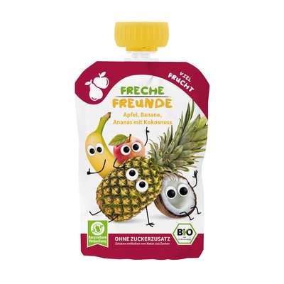 Bild von Freche Freunde Quetschie Apfel, Banane, Ananas & Kokosnuss