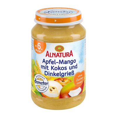 Bild von Alnatura Apfel-Mango-Kokos und Dinkelgrieß
