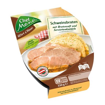 Image of Chef Menü Schweinsbraten mit Serviettenknödeln