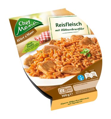 Bild von Chef Menü Reisfleisch mit Hühnerbrustfilet