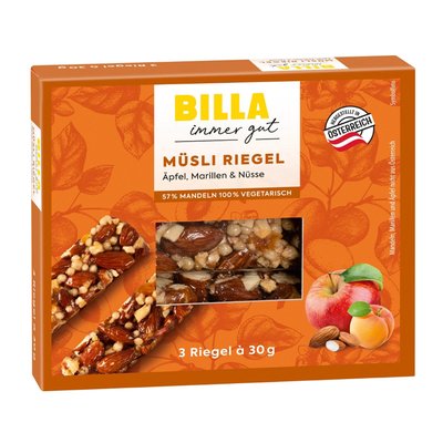Image of BILLA Marille-Apfel Nussriegel