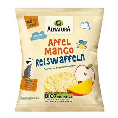 Bild von Alnatura Mini Reiswaffeln Apfel & Mango