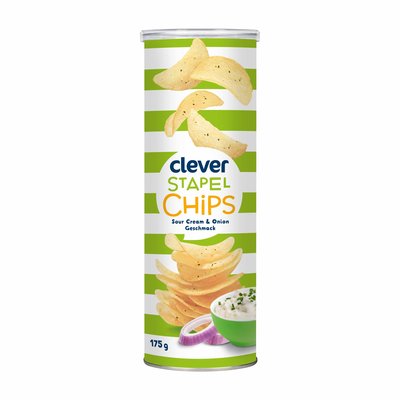 Bild von Clever Stapelchips Sour Cream & Onion