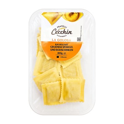 Bild von Cecchin Ravioli Grüner Spargel und Rohschinken
