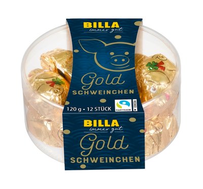 Bild von BILLA Massive Goldschweinchen