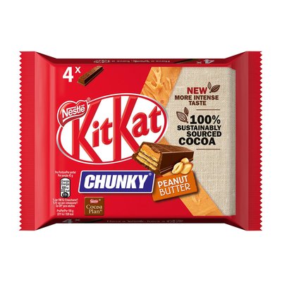 Image of Kitkat Chunky Peanutbutter Schokoriegel 4er Multipack