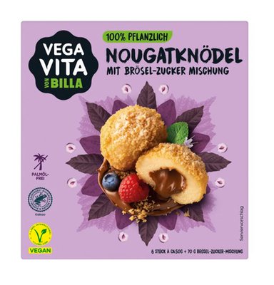 Image of Vegavita Nougatknödel mit Brösel-Zucker-Mischung