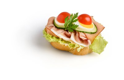 Bild von Sandwich-Brötchen mit Schwarzwälder