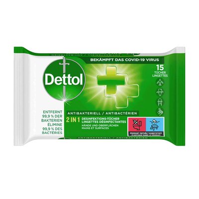 Image of Dettol 2in1 Desinfektionstücher