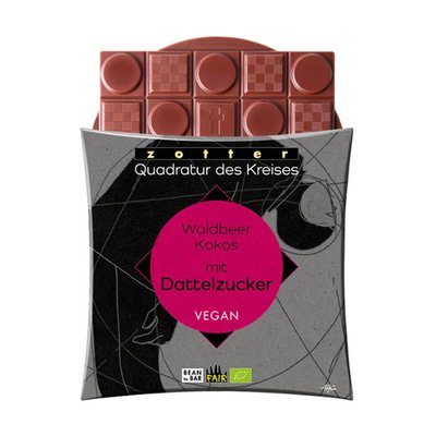 Bild von Zotter Waldbeer-Kokos Schokolade mit Dattelzucker