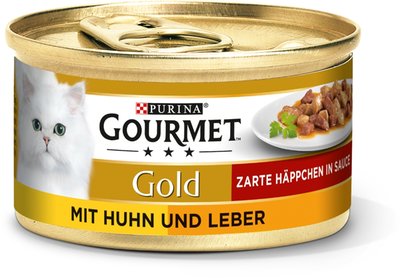 Image of Gourmet Gold Zarte Häppchen mit Huhn & Leber