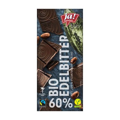 Bild von Ja! Natürlich 60% Edelbitter Schokolade