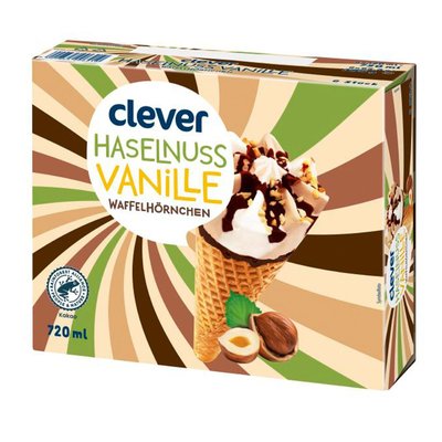 Image of Clever Eis Stanitzel Haselnuss