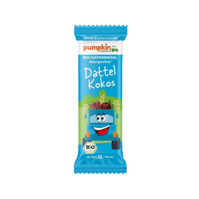 Bild von Pumpkin Organics Bio Haferriegel Dattel Kokos