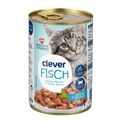 Bild von Clever Katze Fisch