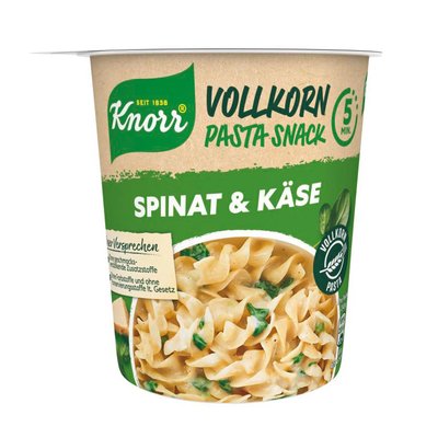 Bild von Knorr Vollkorn Pasta Snack Spinat & Käse