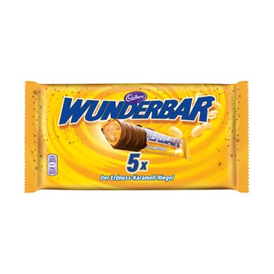Bild von Cadbury Wunderbar Erdnuss-Karamell Riegel 5er