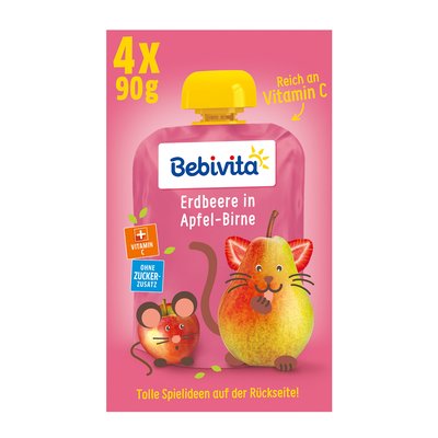 Image of Bebivita Kinderspaß Erdbeere in Apfel-Birne