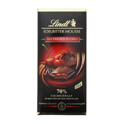Image of Lindt Edelbitter Mousse Sauerkirsch-Chili