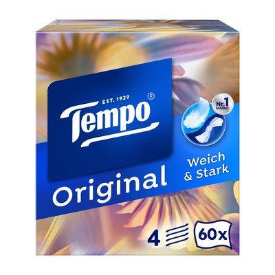 Bild von Tempo Taschentücher Original Würfel Box