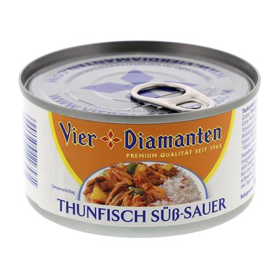 Image of Vier Diamanten Thunfisch Süß-Sauer