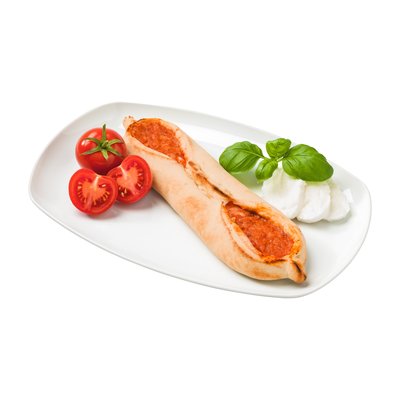 Bild von Pizzaschiffchen mit Mozzarella
