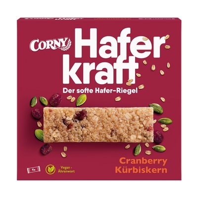 Bild von Corny Haferkraft Riegel Cranberry-Kürbiskern 4er