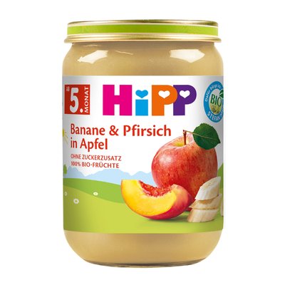 Image of Hipp Banane & Pfirsich in Apfel