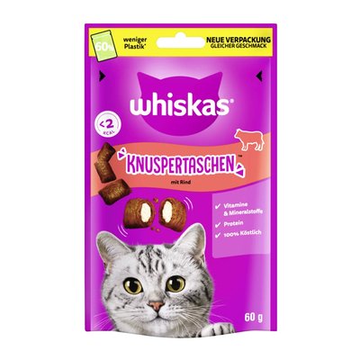Bild von Whiskas Snacks Knuspertaschen mit Rind