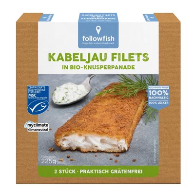 Image of Followfish Kabeljau Filets paniert