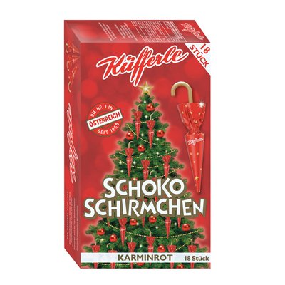 Bild von Küfferle Schokoschirmchen 18er Kaminrot