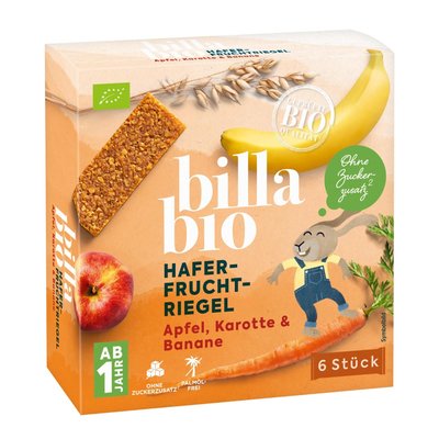 Bild von BILLA Bio Hafer-Fruchtriegel Apfel, Karotte & Banane 6er