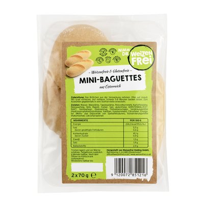 Image of Weizenfrei Mini-Baguettes