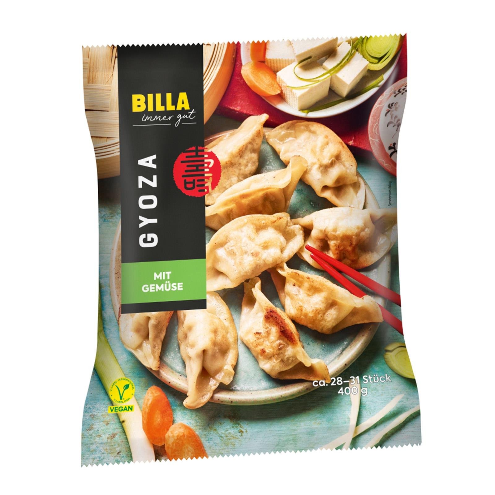 Austria product data sample: BILLA Gyoza mit Gemüse