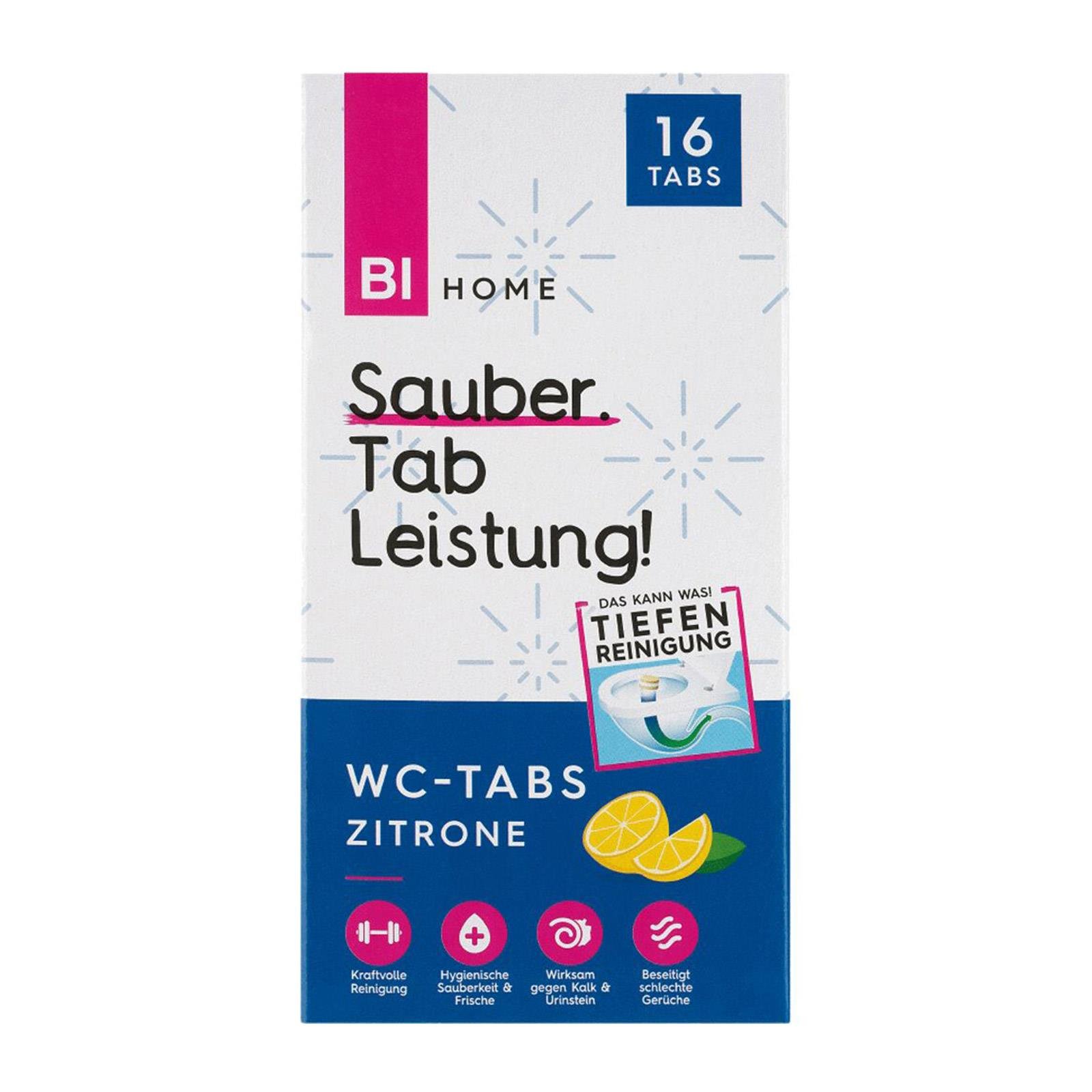 Austria product data sample: BI HOME WC Tabs 16 Stk