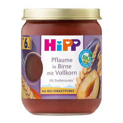 Image of Hipp Pflaume in Birne mit Vollkorn