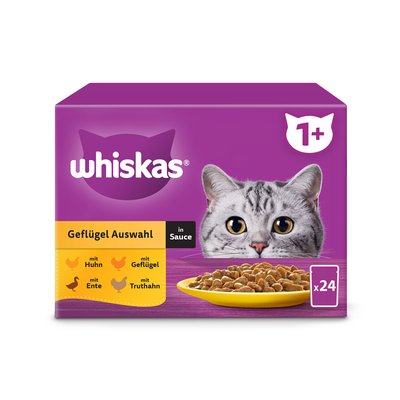 Bild von Whiskas Geflügel Auswahl in Sauce +1