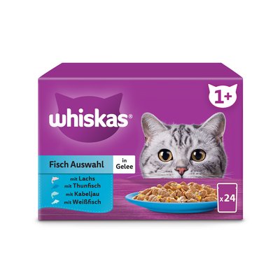 Bild von Whiskas Fisch Auswahl in Gelee 1+