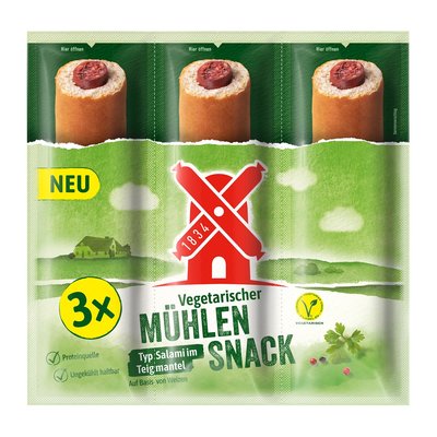 Bild von Vegetarischer Snack Salami im Teigmantel