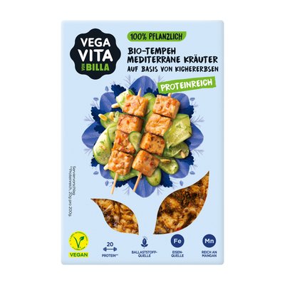 Bild von Vegavita Bio Tempeh Kichererbsen mediterrane Kräuter