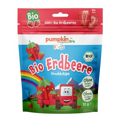 Bild von Pumpkin Organics Bio Erdbeere Fruchtchips