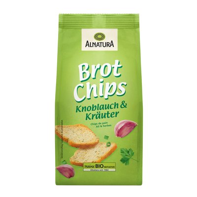 Bild von Alnatura Brot Chips Knoblauch & Kräuter