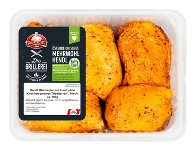 Bild von Hofstädter Die Grillerei Hühneroberkeulenfilet ohne Haut mit Knochen gewürzt