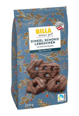 Bild von BILLA Dinkel Schoko Lebkuchen mit Milchschokolade