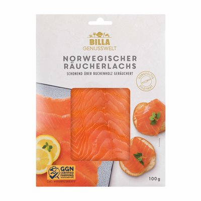 Bild von BG NORWEGISCHER RÄUCHERLACHS 100G EH=5